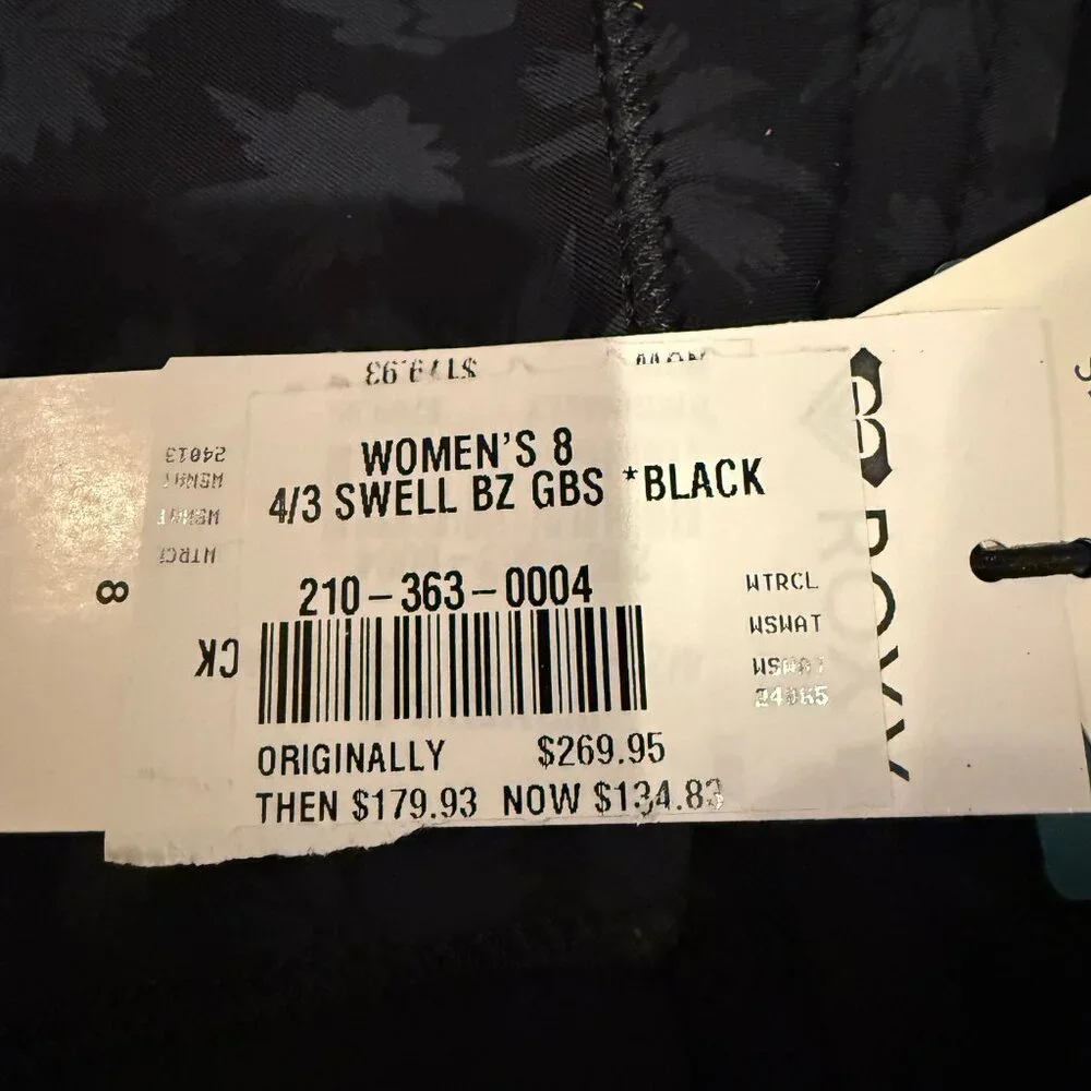 Roxy 4/3 Women's Swell long sleeve, long pant wetsuit NWT. Size 8. - Picture 4 of 4